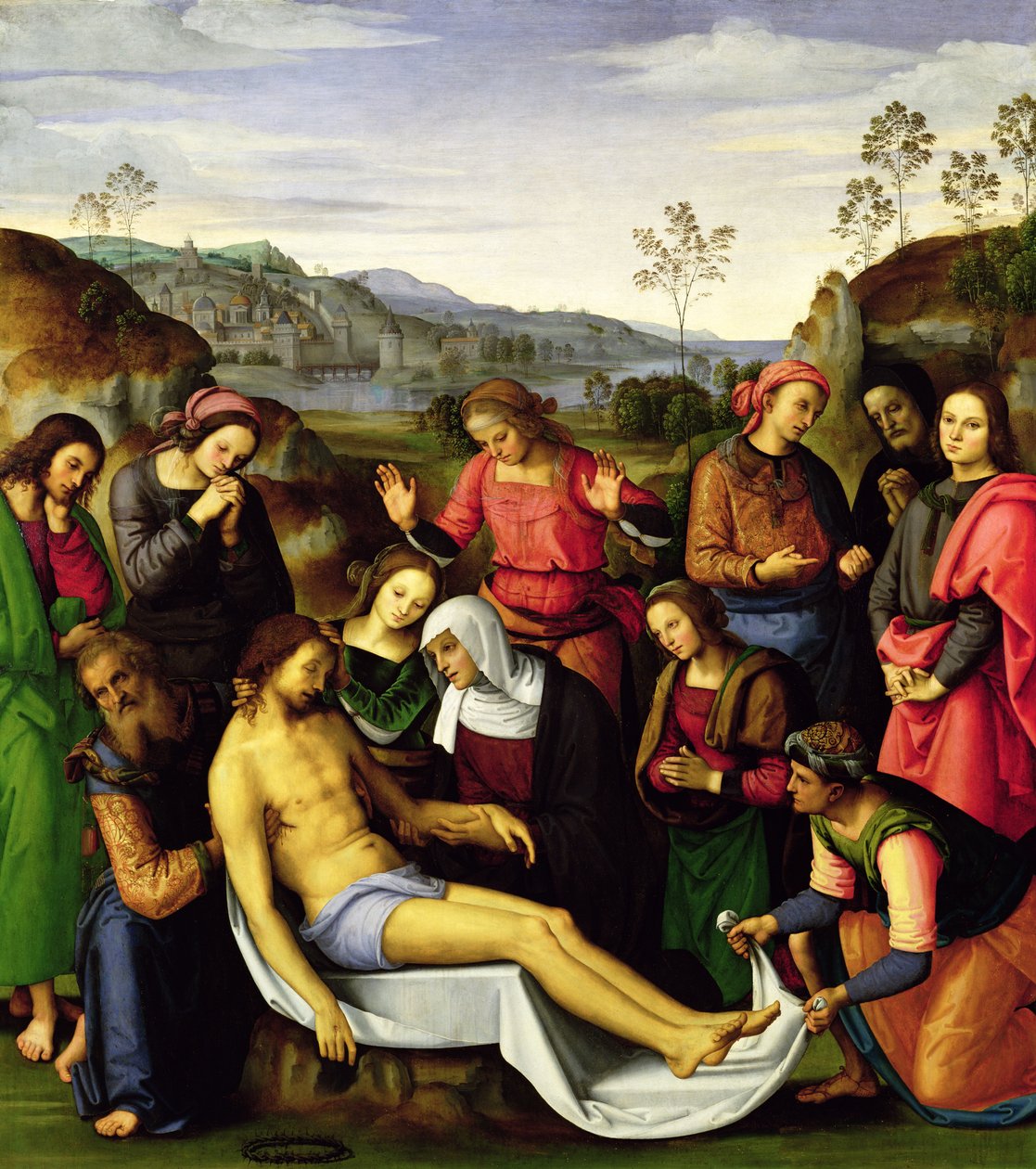 A Lamentação de Cristo, 1495 de Pietro Perugino