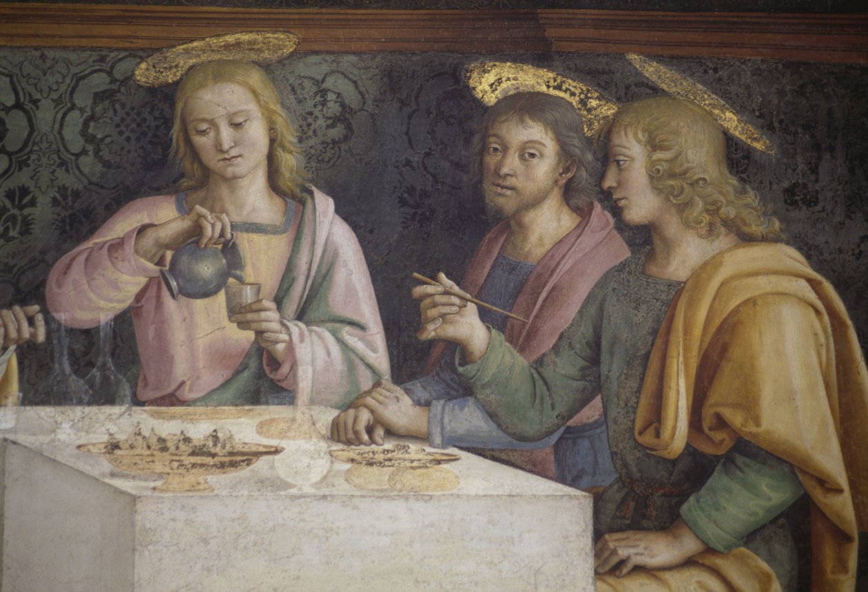 A Última Ceia (detalhe) de Pietro Perugino