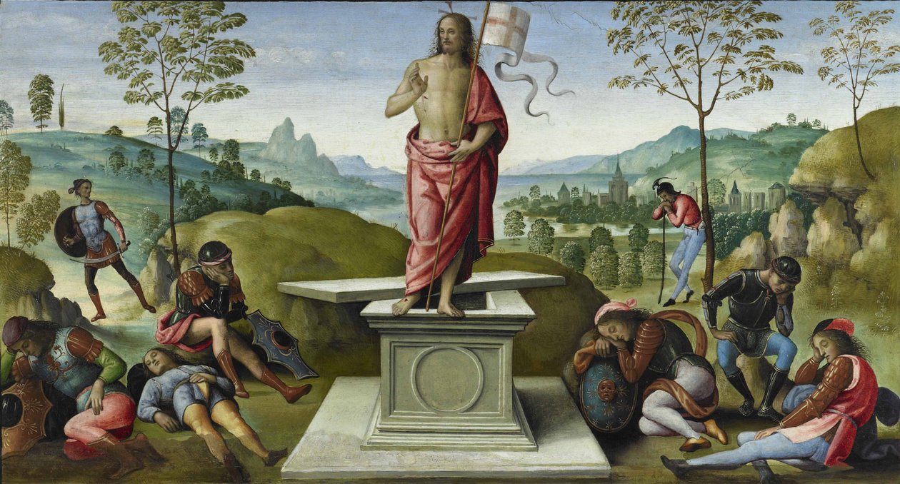 A Ressurreição, 1496-1500 de Pietro Perugino