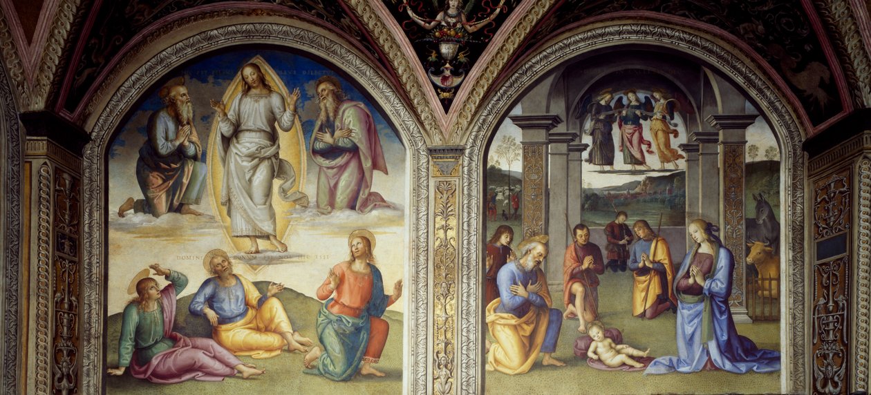 Transfiguração e Natividade de Pietro Perugino
