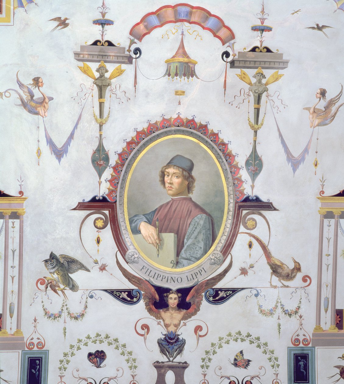 Retrato de Filippino Lippi (fresco) de Pietro Pezzati