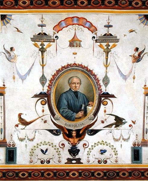 Retrato de Lorenzo Bartolini (1777-1850), detalhe do tecto da Sala del Sindaco de Pietro Pezzati