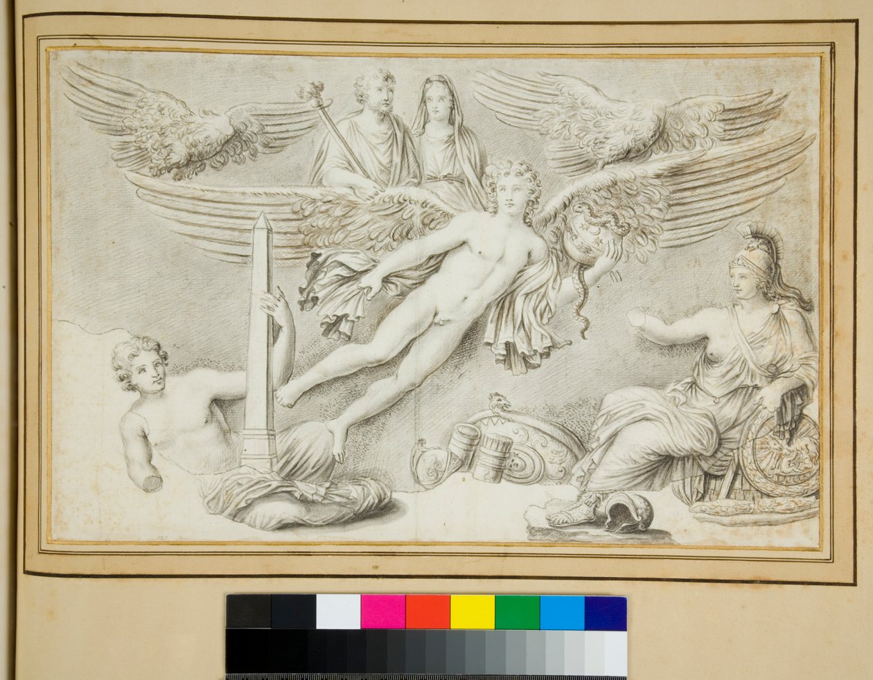 Apoteose de Antoninus e Faustina (giz) de Pietro Santi Bartoli