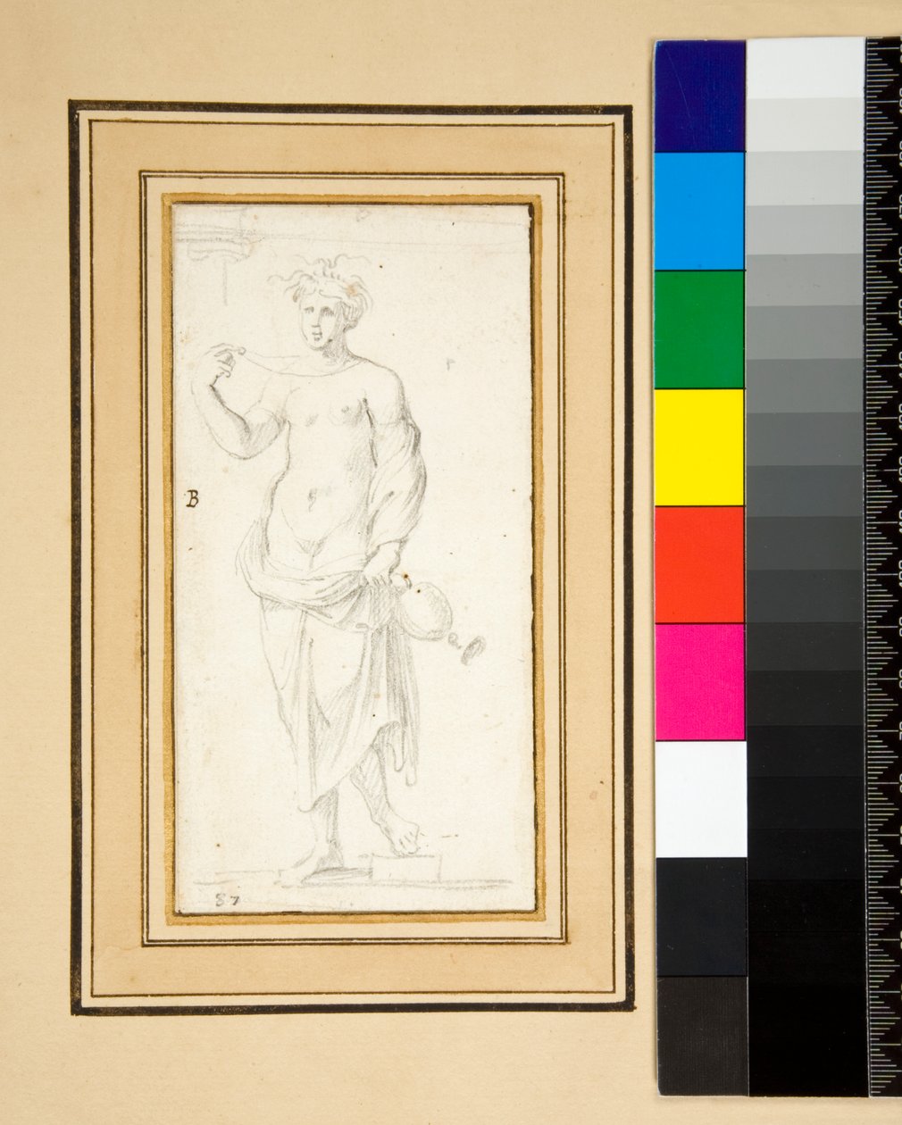 Figura feminina com vaso (lápis) de Pietro Santi Bartoli
