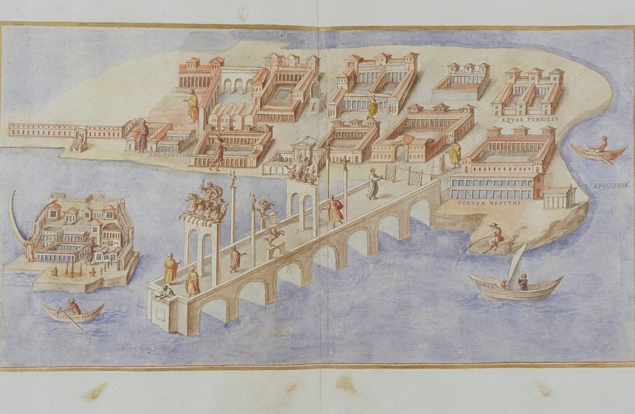 Cena do Porto MS Gen 1496, 1674 de Pietro Santi Bartoli