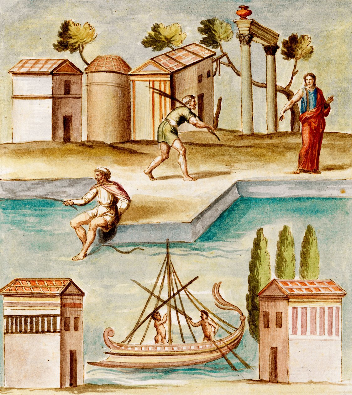 Cena do Porto MS Gen 1496, 1674 de Pietro Santi Bartoli