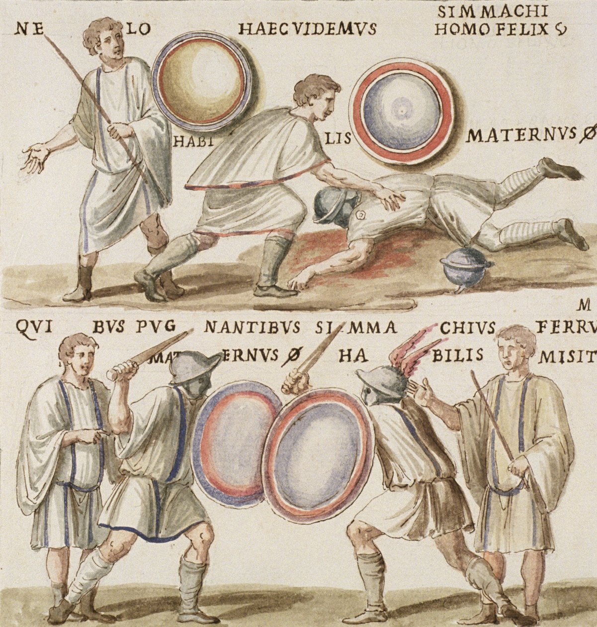 Placa CXVI Gladiadores Gen 1496 de Pietro Santi Bartoli