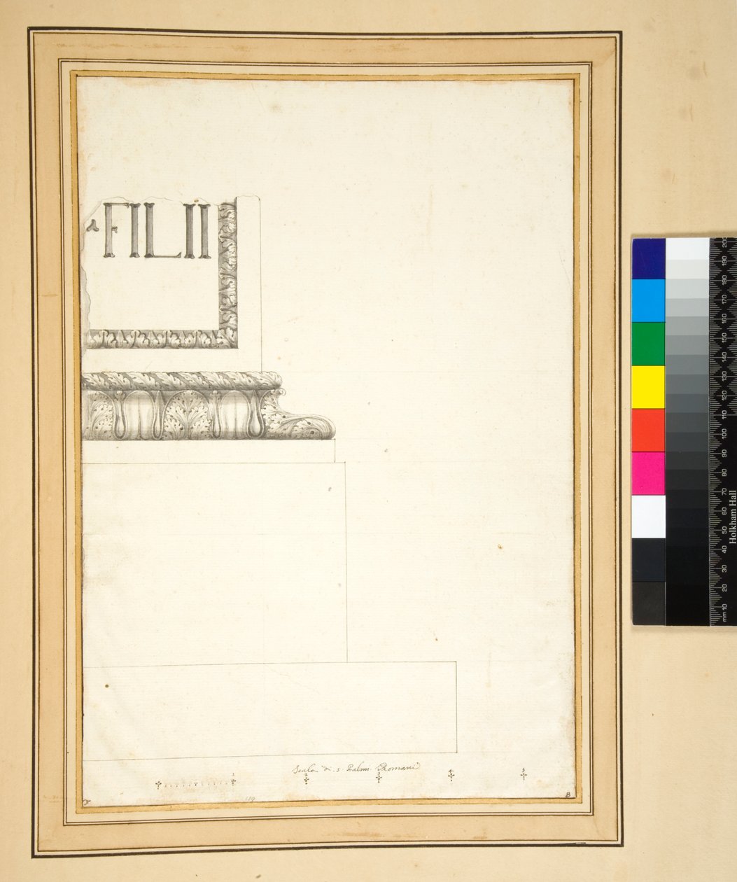 A coluna de Antoninus Pius (caneta e lavagem cinzenta) de Pietro Santi Bartoli