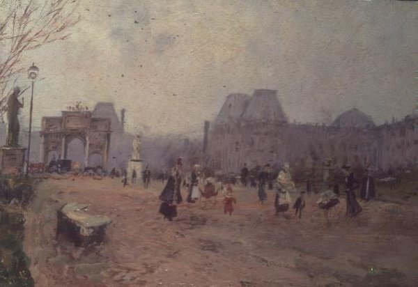 Vista dos Jardins Tuileries, Paris de Pietro Scoppetta