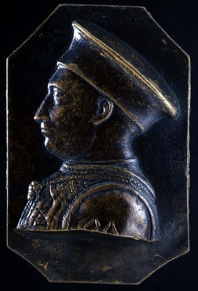 Placa de Ludovico Gonzaga (1441-1478) (recto) (bronze) (para verso ver 122329) de Pietro Tafano