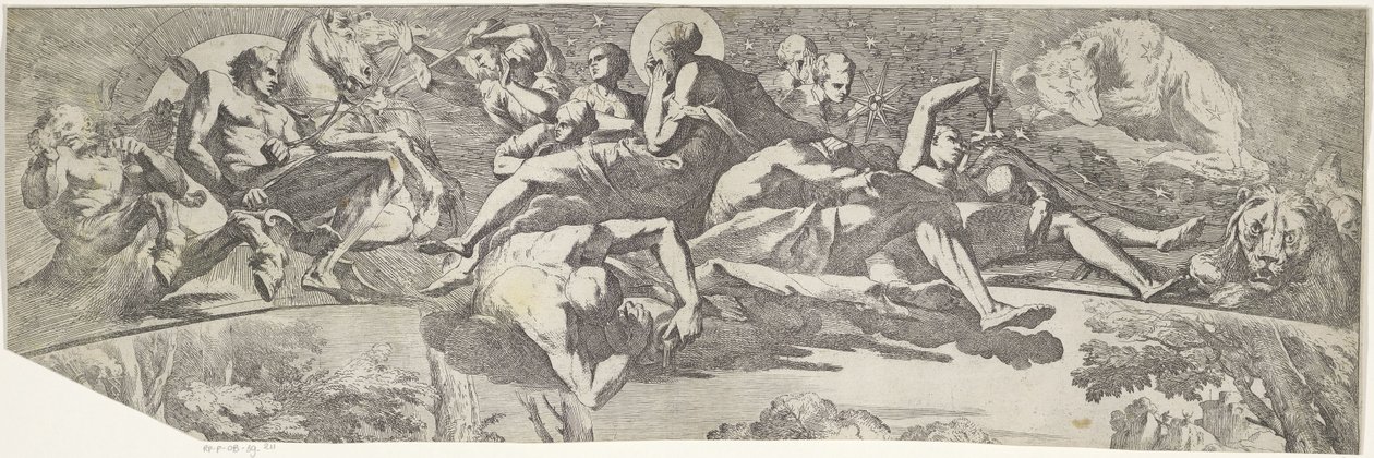 Alegoria do Outono (parte superior) de Pietro Testa