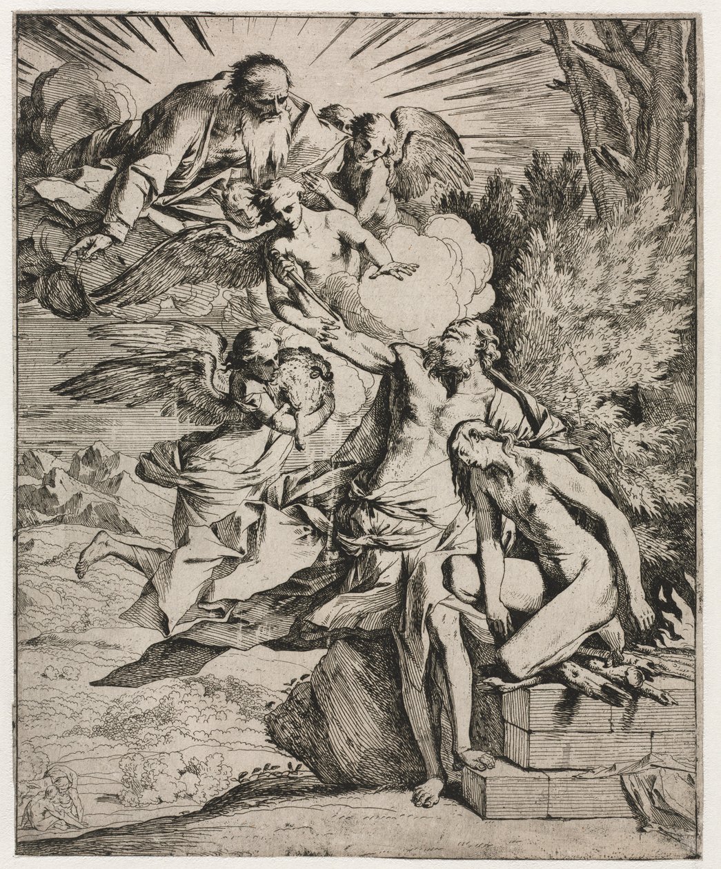 O sacrifício de Abraão de Pietro Testa