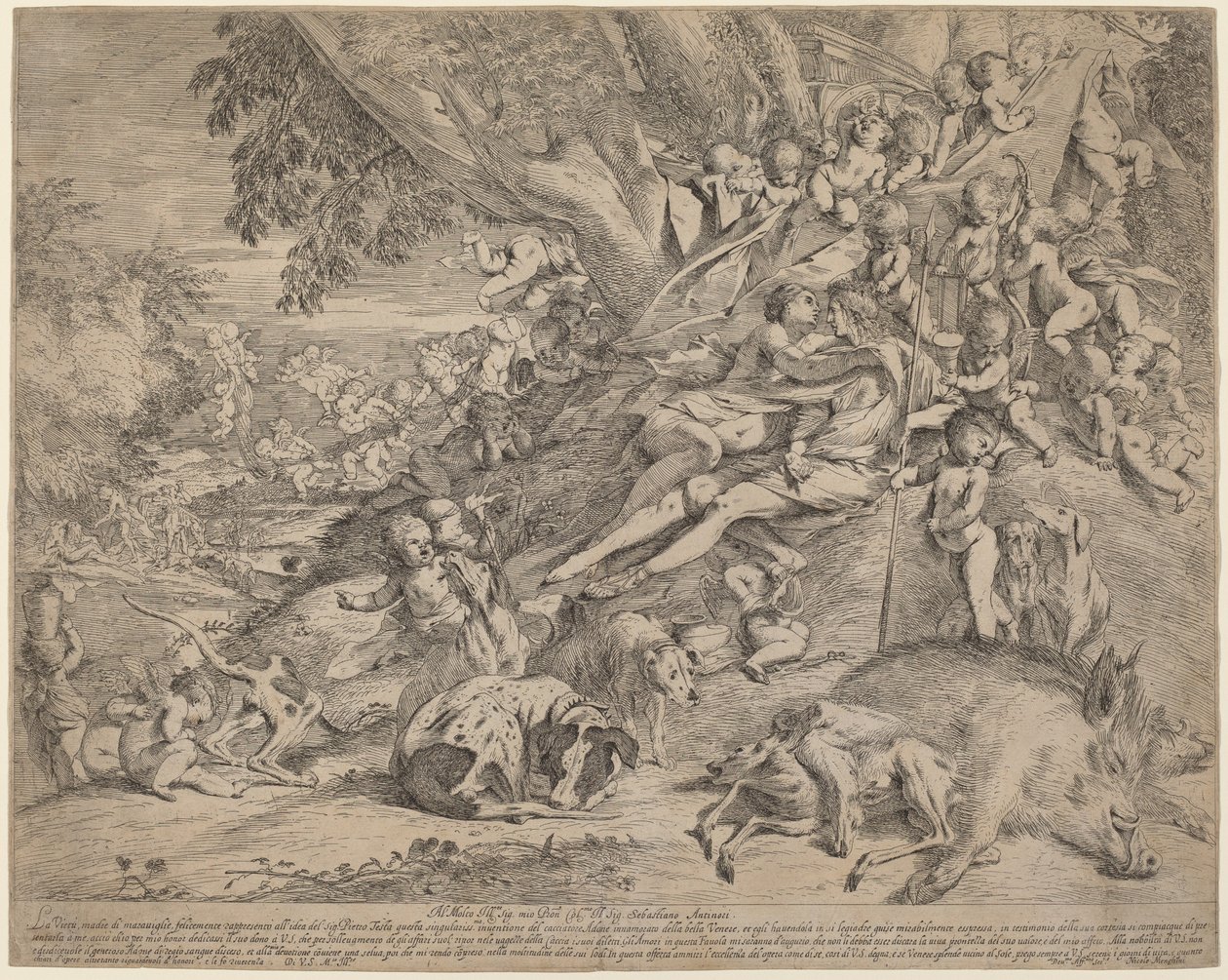Vênus e Adônis de Pietro Testa