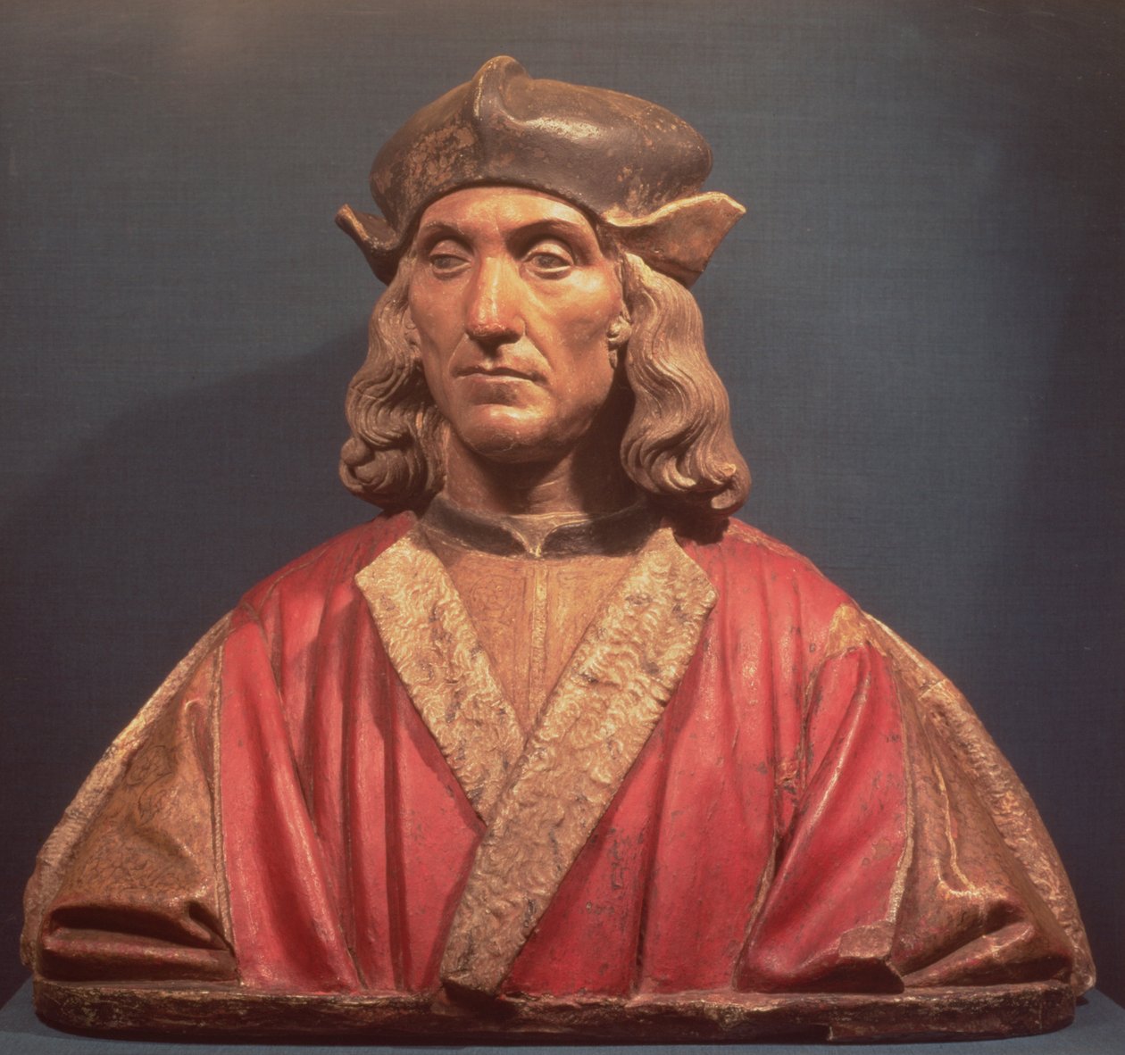 Henrique VII, 1509-11 (terracota pintada) de Pietro Torrigiano
