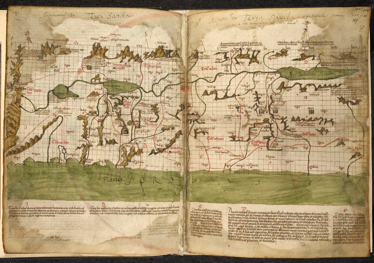 Mapa da Terra Santa. de Pietro Vesconte