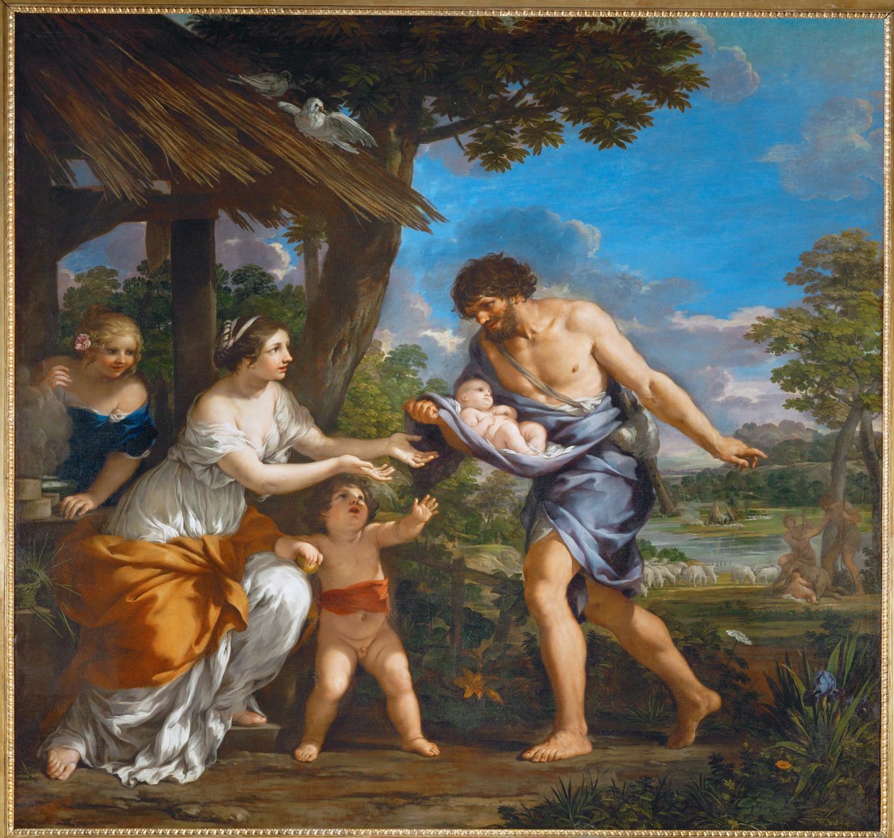 Rómulo e Remo encontrados por Faustus ... de Pietro da (1596-1669) Cortona