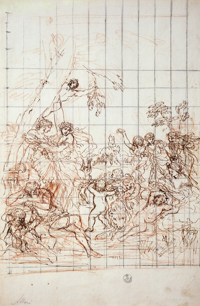 Estudo para o fresco da Idade de Ouro de Pietro da Cortona