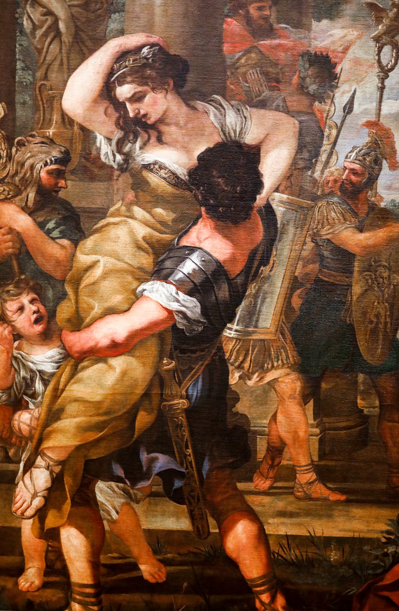 A Violação das Sabinas 1629. (Óleo sobre Tela) de Pietro da (1596 1669) Cortona