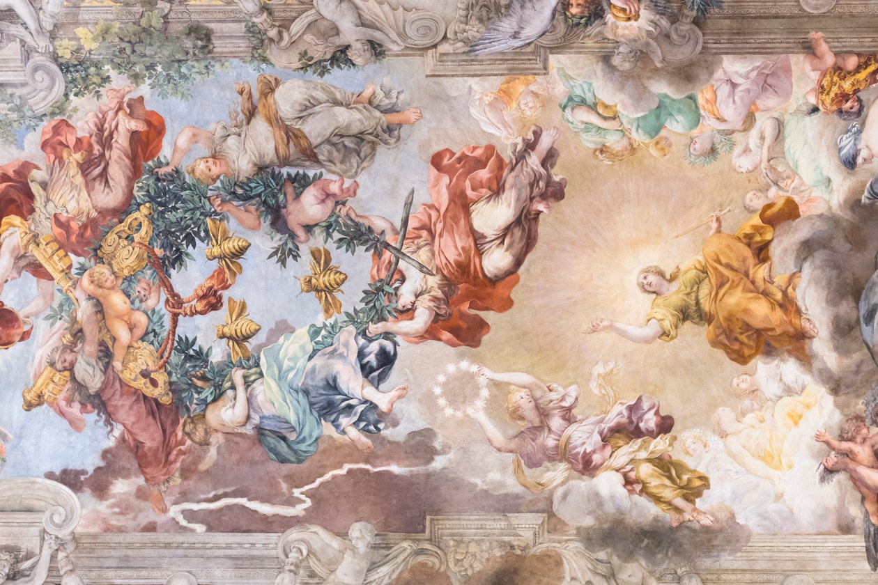 O triunfo da providência divina, detalhe de Pietro da (1596 1669) Cortona