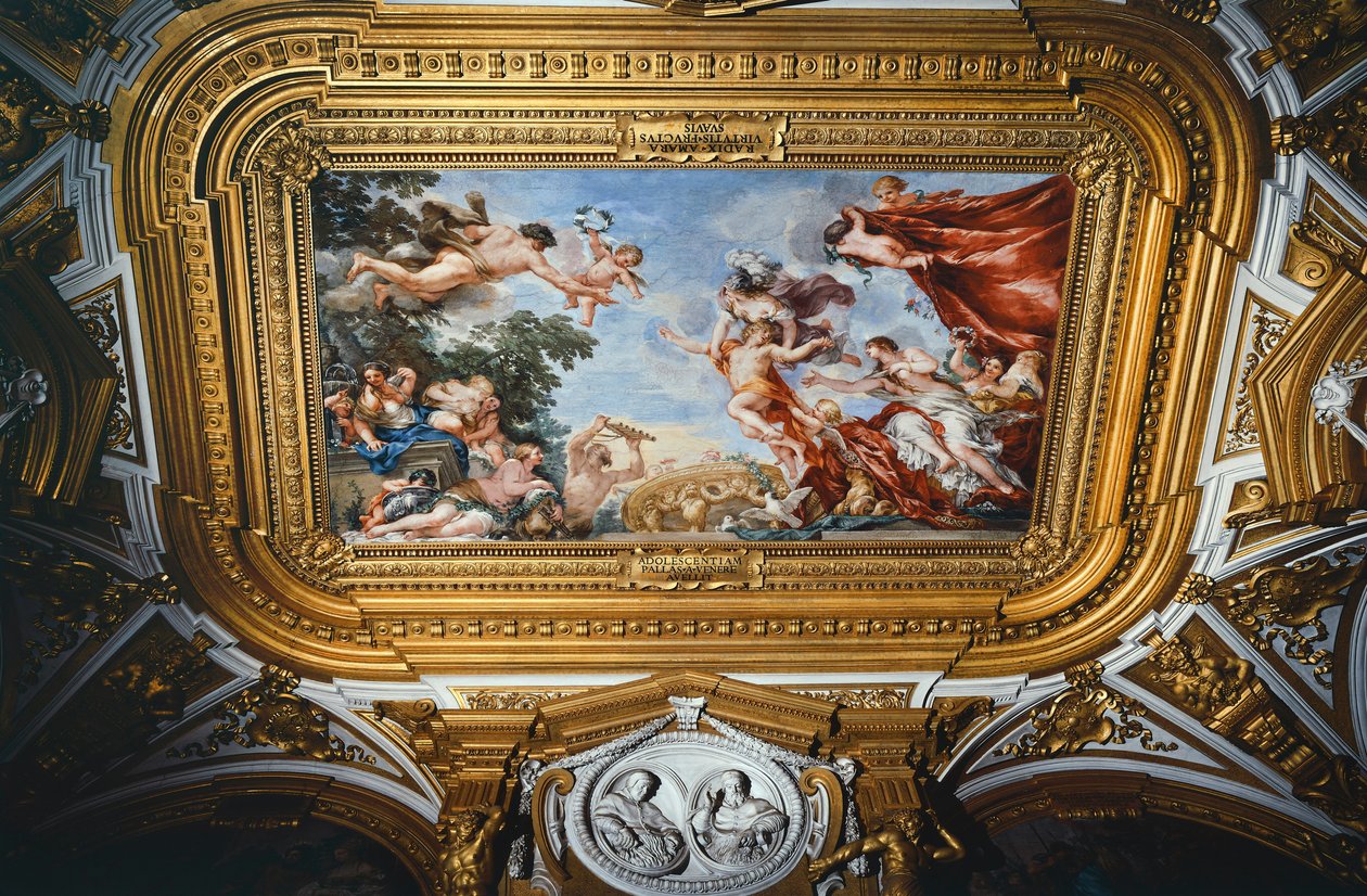 Vénus, Ciclo do Fresco Planetas, de Pietro da Cortona (1596-1669), fresco, Palácio Pitti, Sala Planetária de Vénus, Florença de Pietro da (1596 1669) Cortona