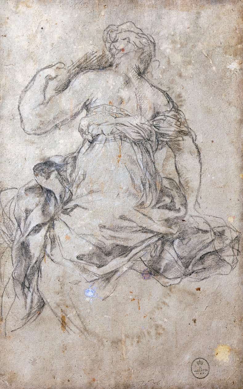 Figura feminina, Estudo para a Idade do Afresco de Prata de Pietro da Cortona