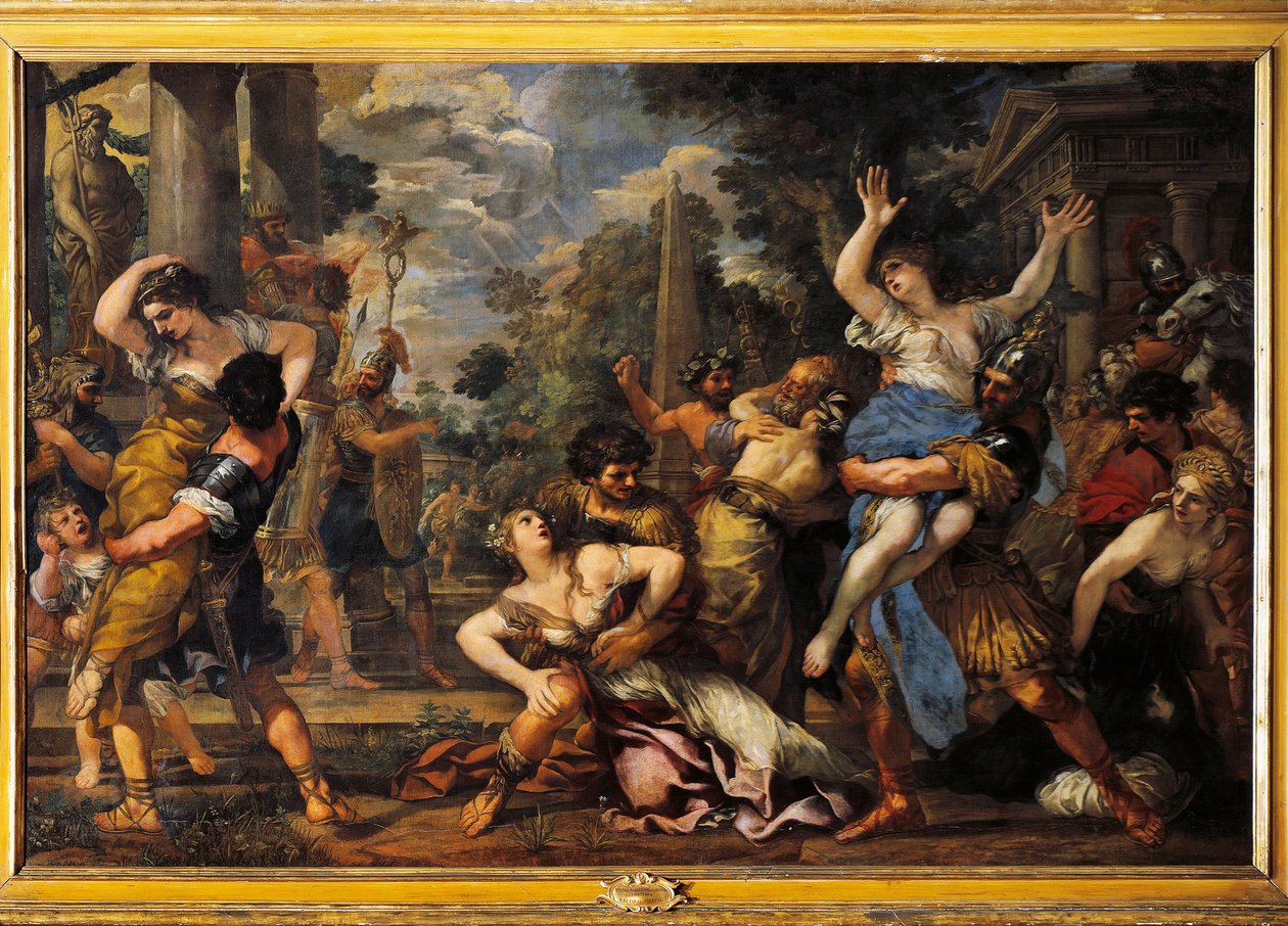 O Rapto da Pintura Sabines de Pietro da Cortona (Pedra de Cortona) (Pietro Berrettini de Pietro da Cortona