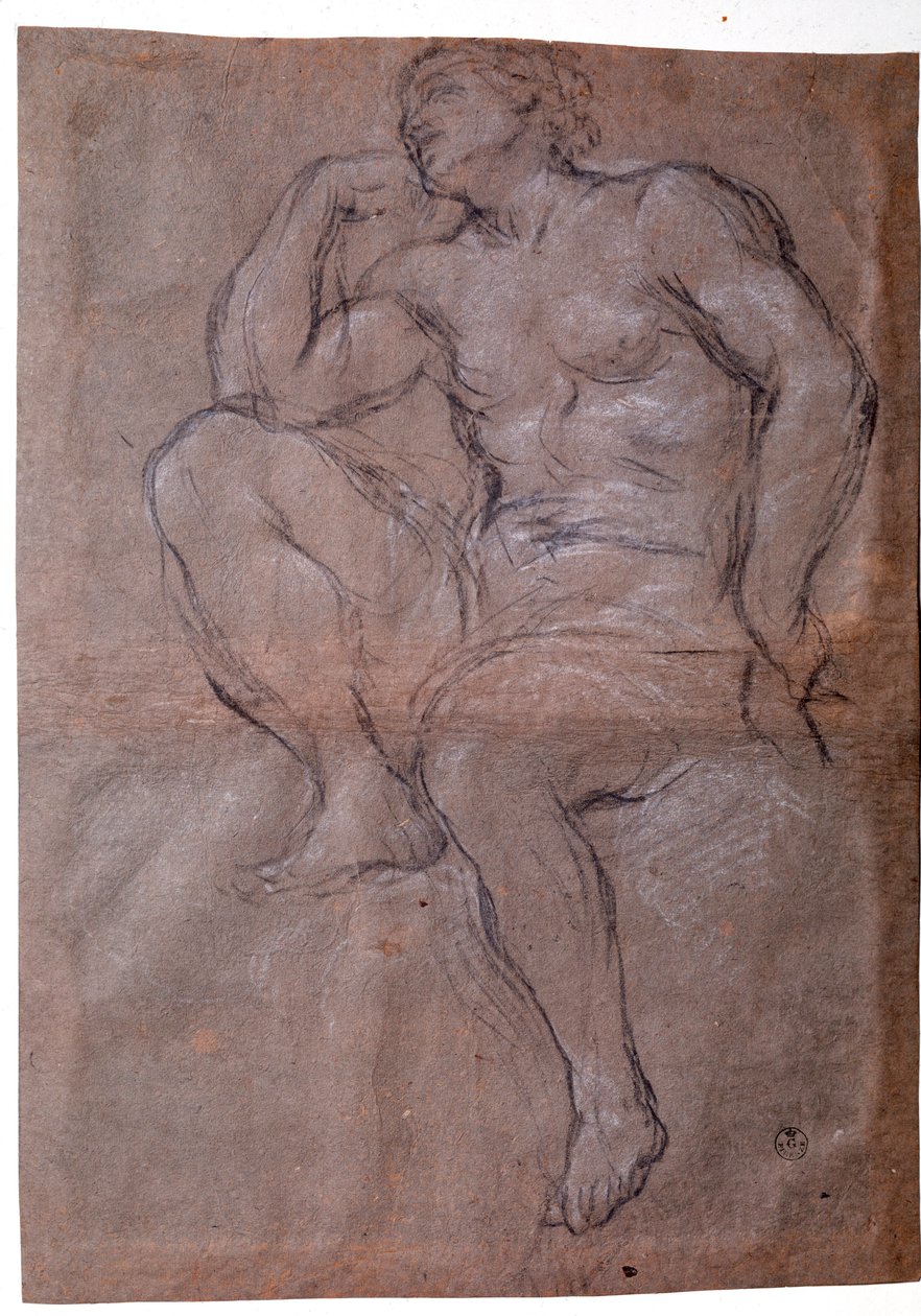 Jovem, estuda - Desenho de Pietro da Cortona