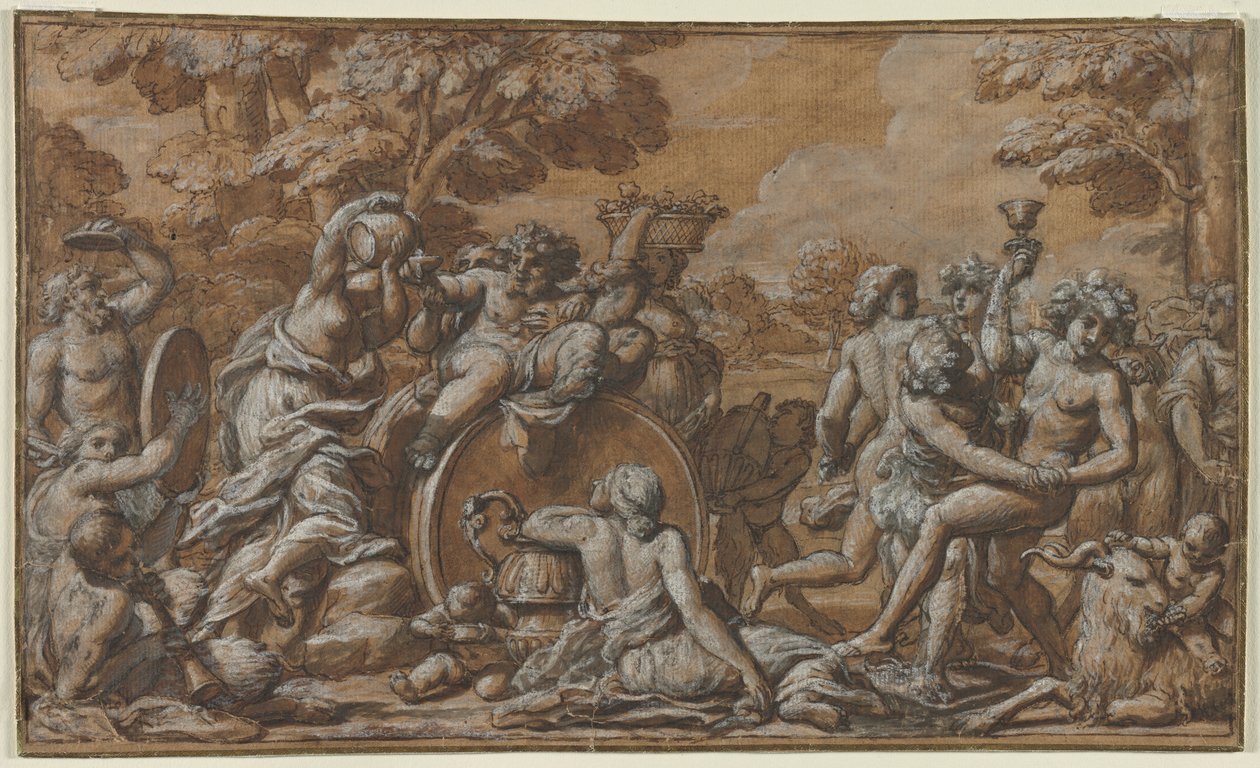Bacanal, 1600s. de Pietro da Cortona