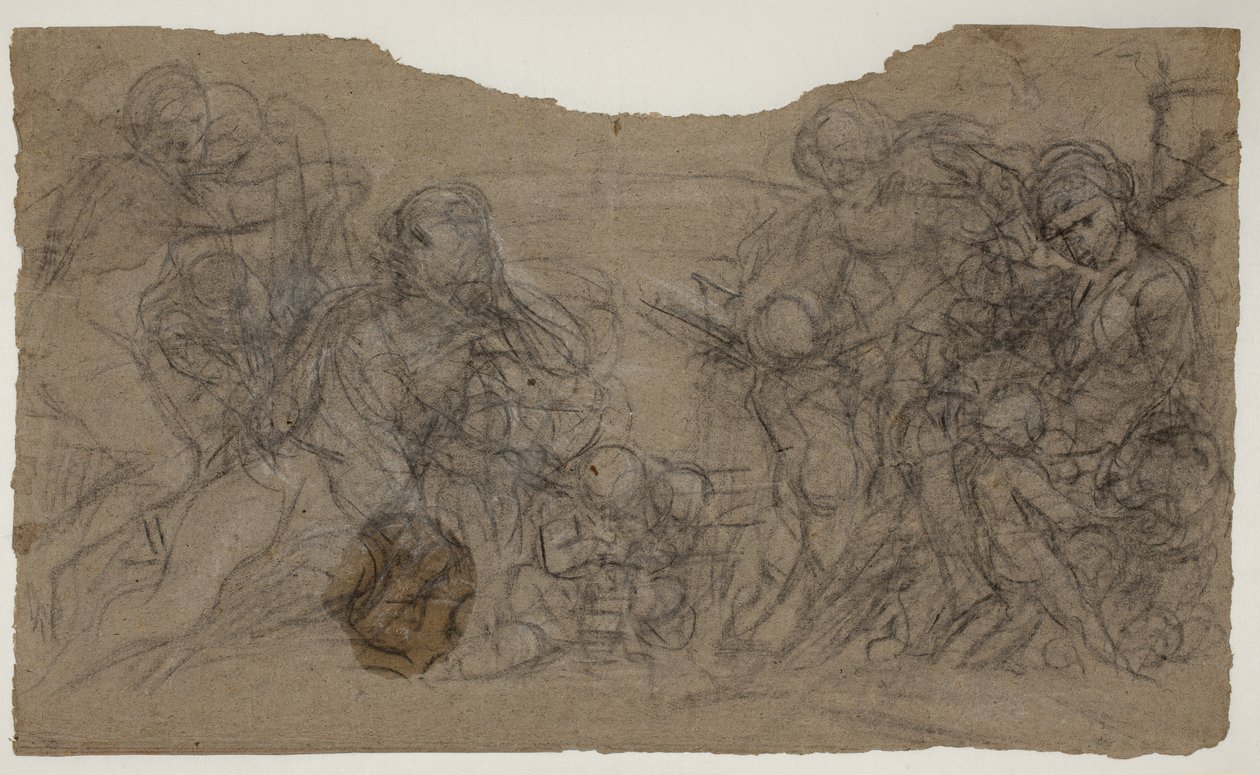 Esboços para grupos de figuras de Pietro da Cortona