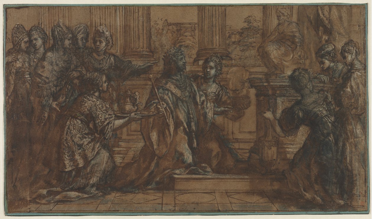 A idolatria de Salomão, 1622-1623. de Pietro da Cortona