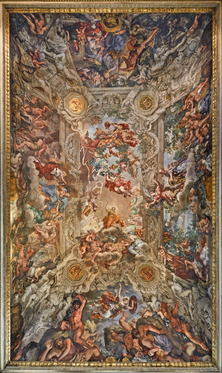 O triunfo da Divina Providência e o cumprimento de seus propósitos sob o Papa Urbano VIII, 1632-1639 de Pietro da Cortona
