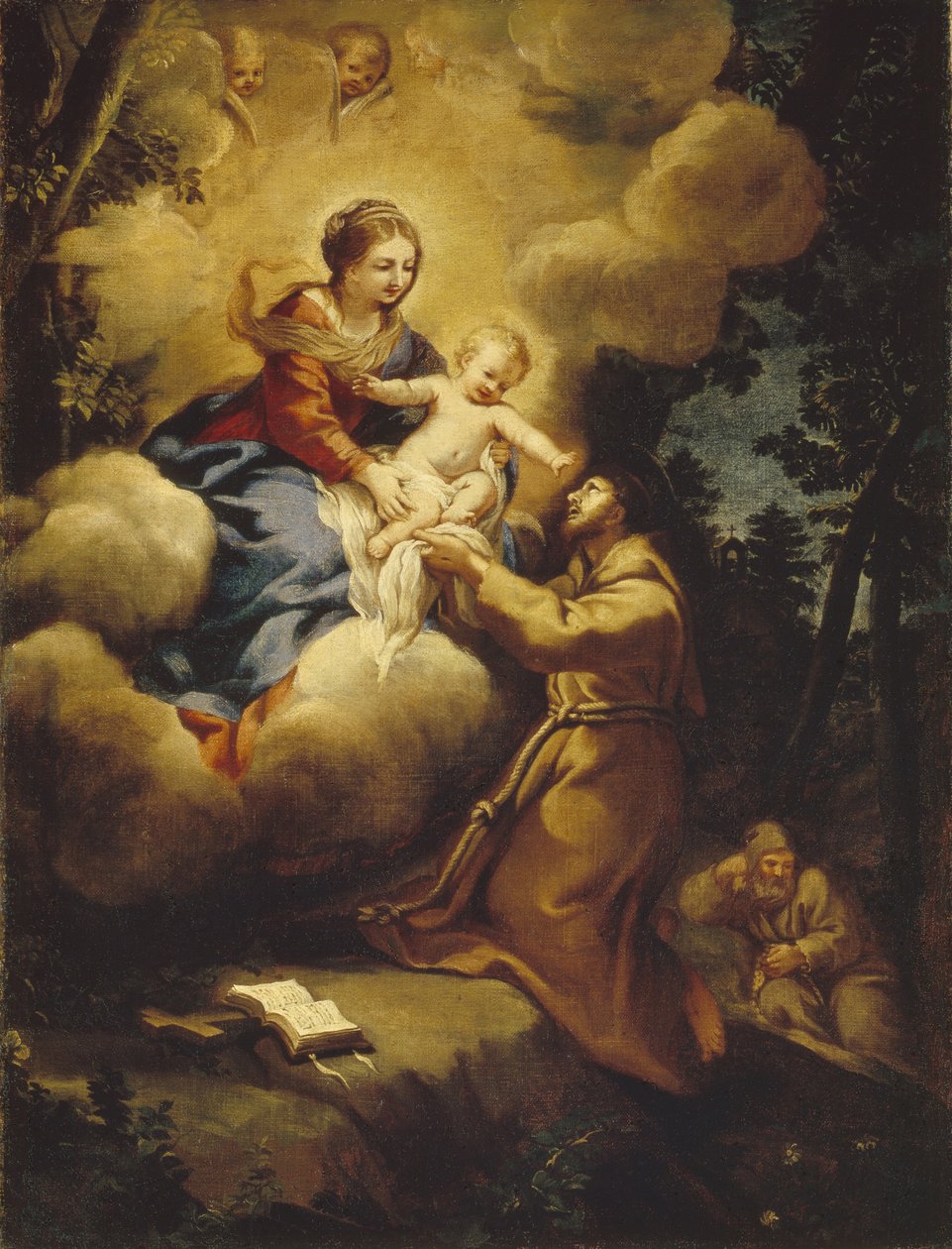 A visão de São Francisco, década de 1640 de Pietro da Cortona