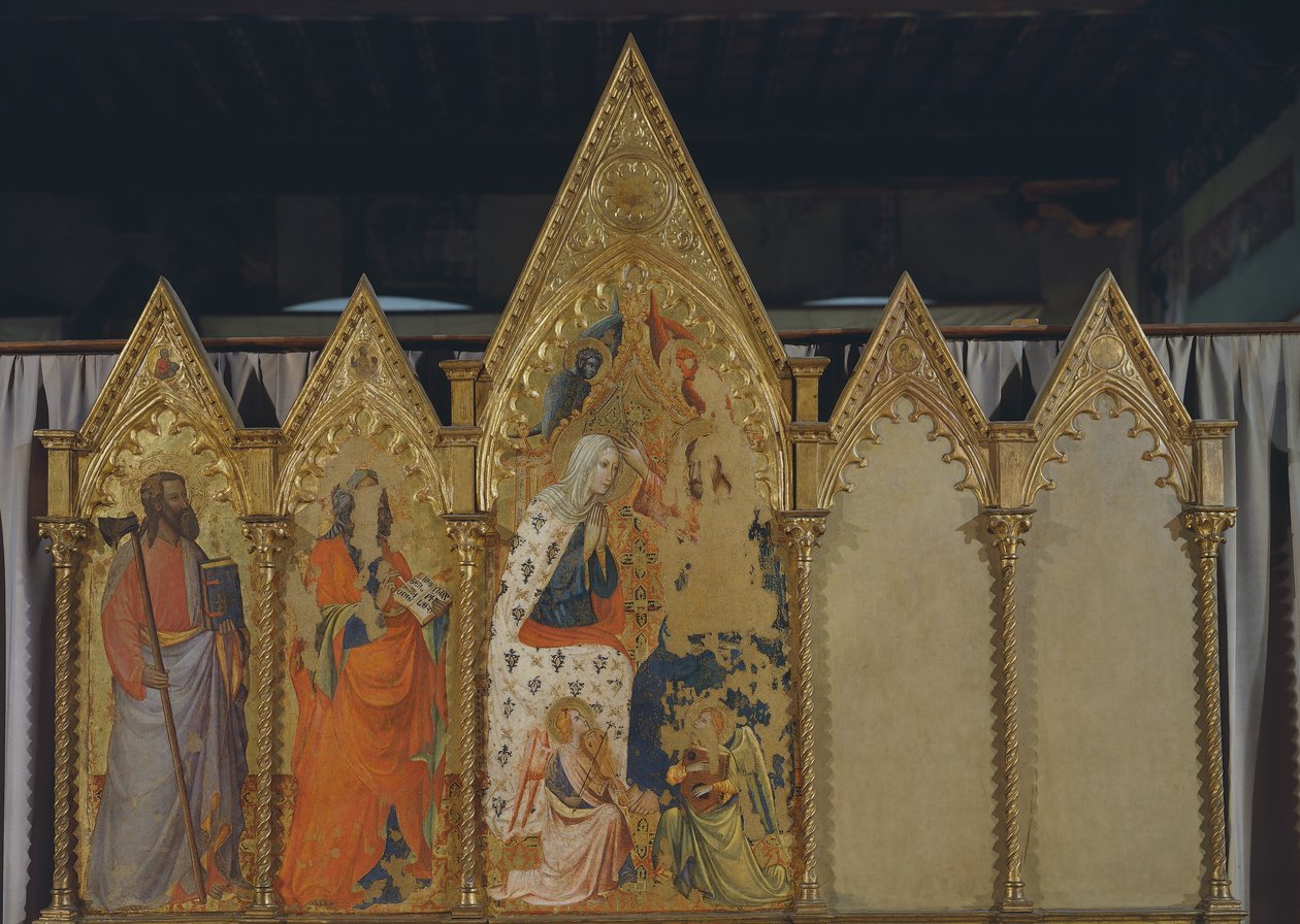 Coroação de Virgem, políptico de Pietro da Miniato