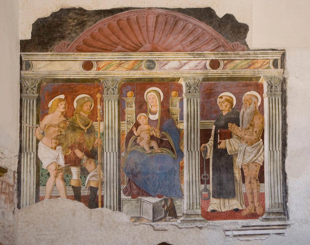 Igreja de São Pedro e Paulo, Valvasone, Friuli, Itália (fresco) de Pietro da Vicenza