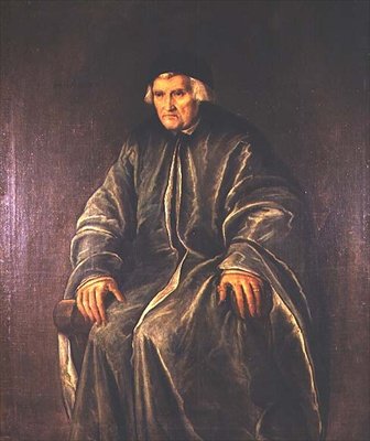Retrato da Dra. Zaccaria dal Pozzo (d.1561), 102 anos de idade de Pietro de Mariscalchi