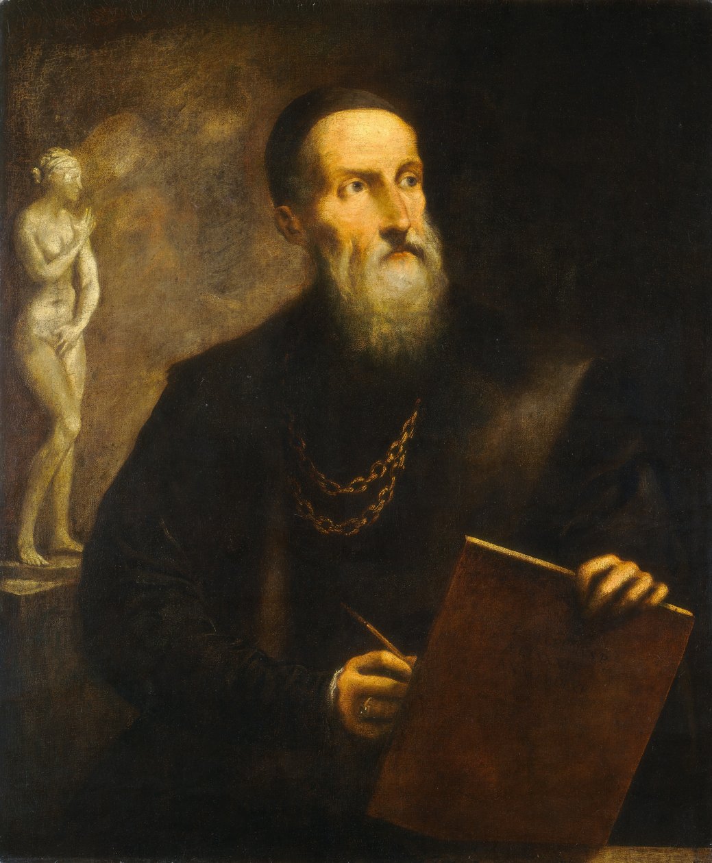 Auto-retrato imaginário de Ticiano, provavelmente da década de 1650. de Pietro della Vecchia
