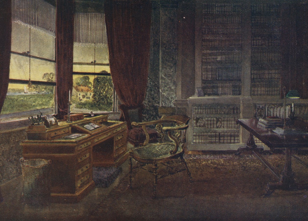 Em Dickens Land - Estudo De Charles Dickens, Gadshill, c.1904 de Pilford Fletcher Watson