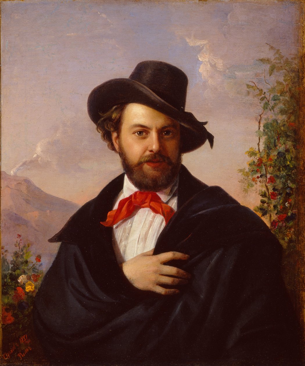 Auto-retrato, 1851 de Pimen Nikitich Orlov