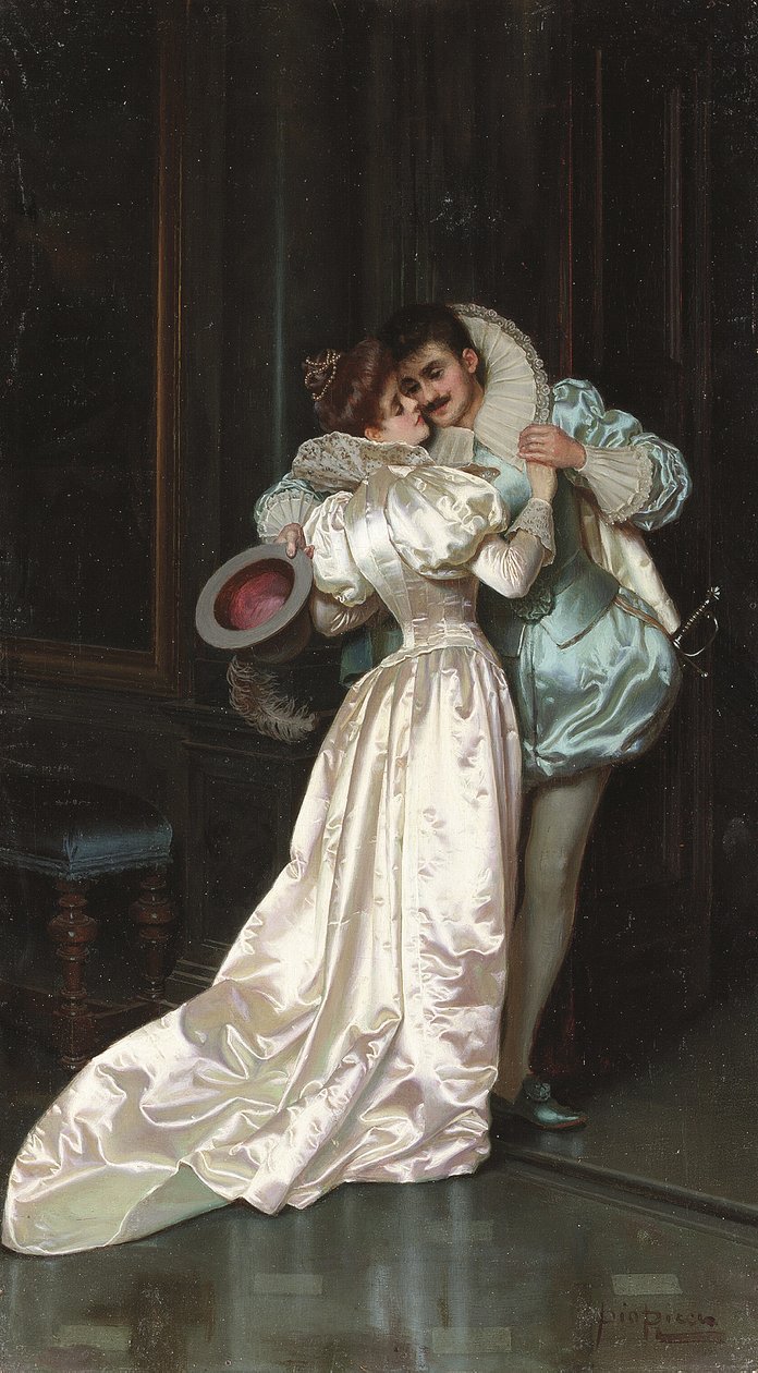 O abraço (óleo sobre tela) de Pio Ricci