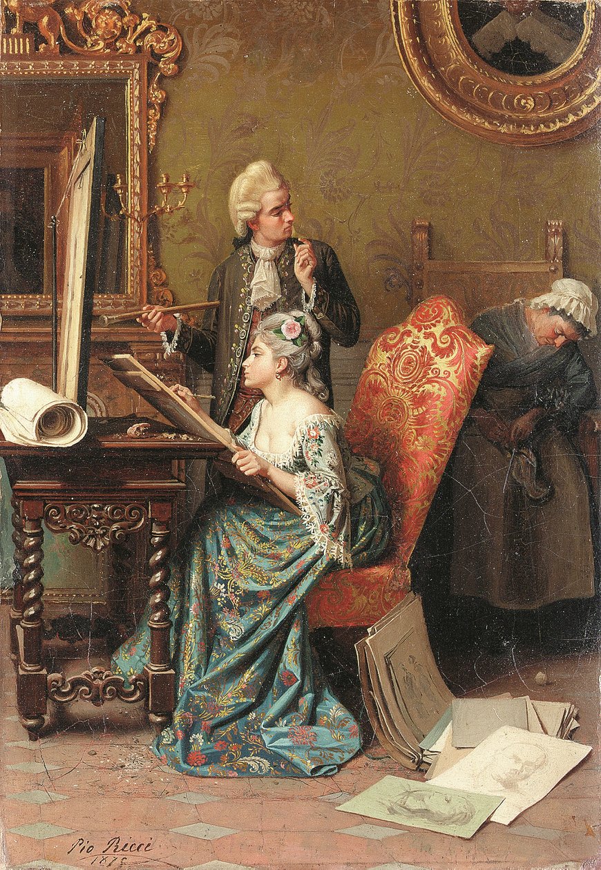 A lição de pintura de Pio Ricci