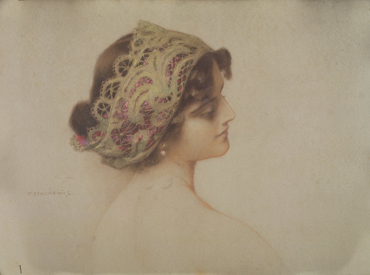 Coroa veneziana (pastel sobre papel) de Piotr Stachiewicz