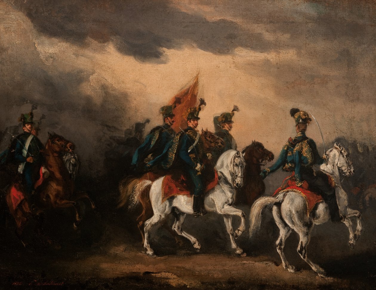 Hussardos azuis de Piotr Michalowski