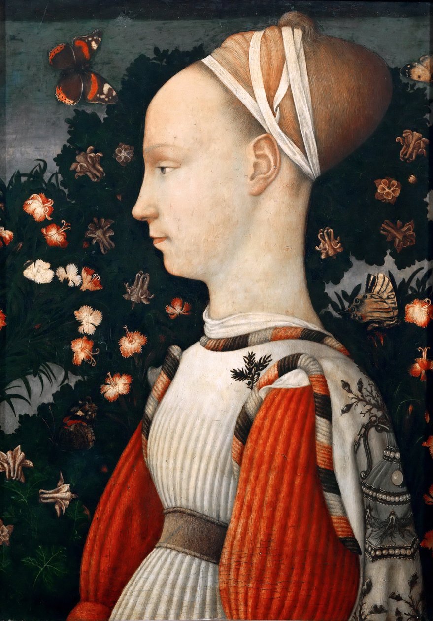 Retrato de uma princesa Ginevra d&39;Este de Antonio Pisanello