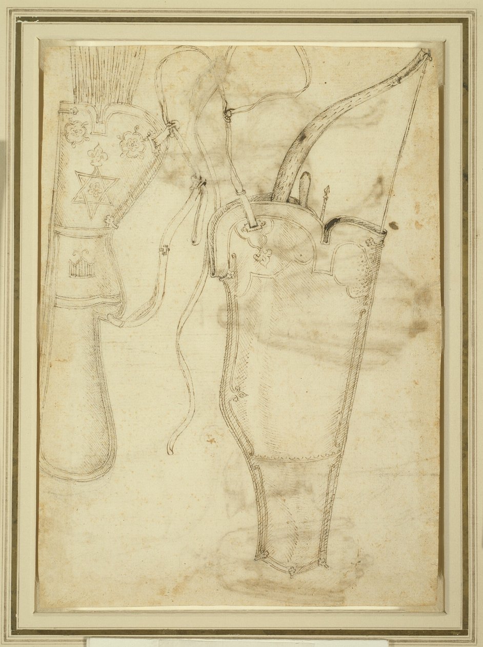 Estojo de arco e aljava de flechas de Pisanello