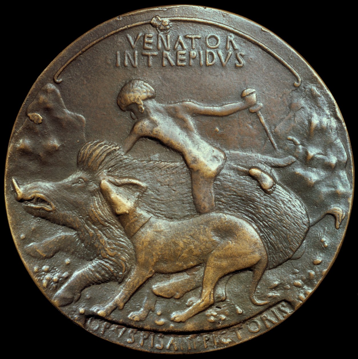 Medalhão de Alfonso V Aragão, rei de Nápoles e Sicília, século XV de Antonio Pisanello