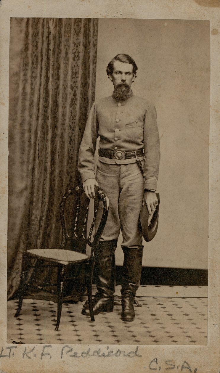 Kellion F. Peddicord, Tenente, Empresas B, 2ª Cavalaria de Kentucky (Confederado) de Pittsburg Cargo
