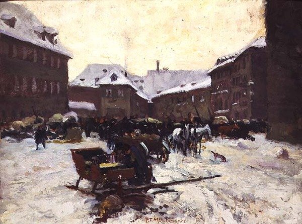 Paisagem de Inverno de Pius Ferdinand Messerschmitt