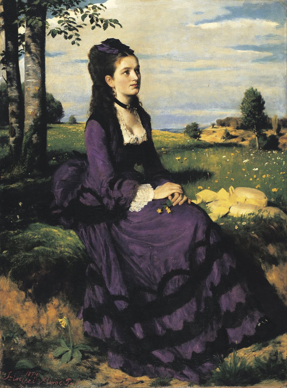 Lady in Violet de Pál Szinyei Merse