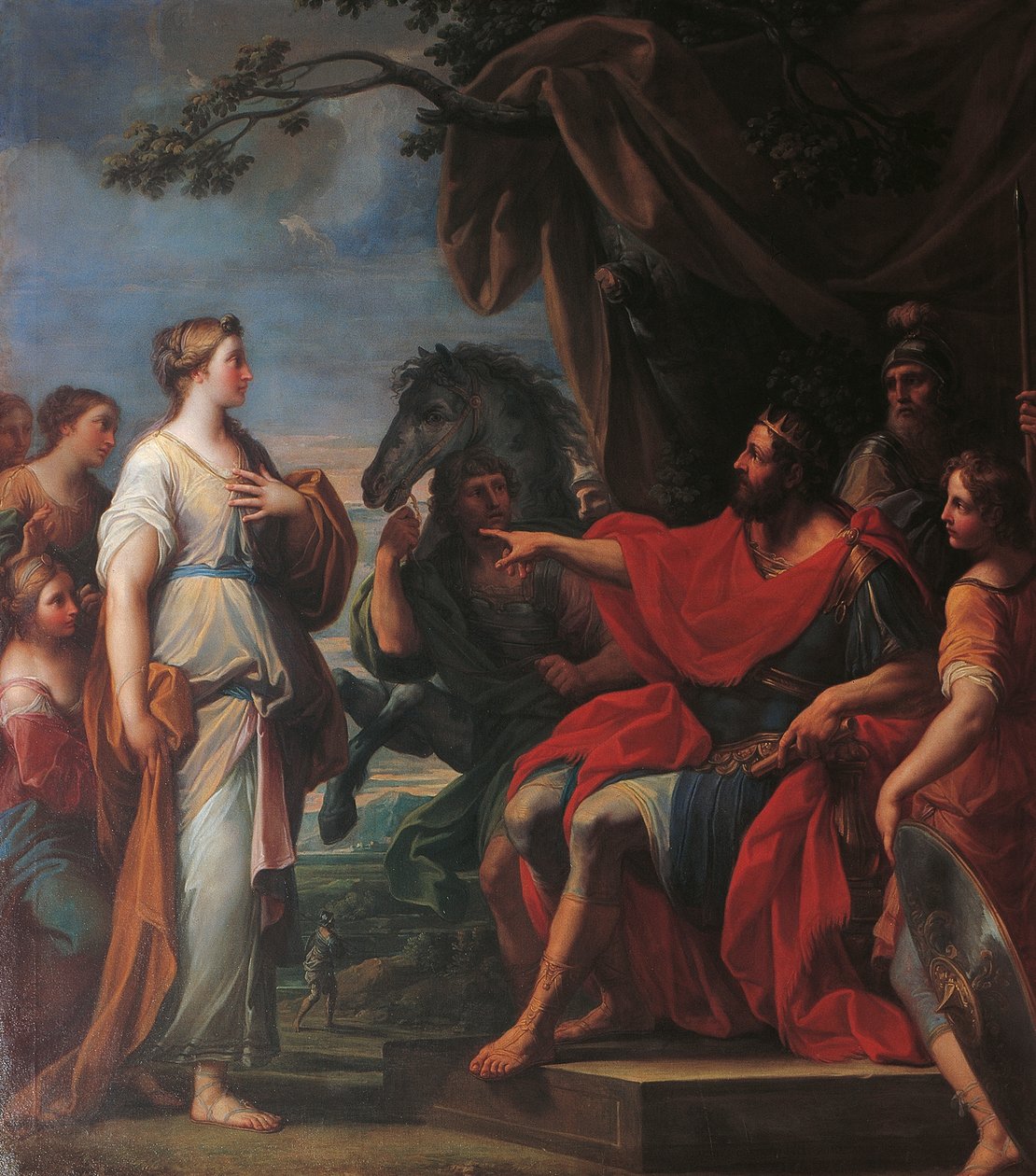Clelia antes de Porsena, de Placido Costanzi (1702-1759), óleo sobre tela de Placido Costanzi