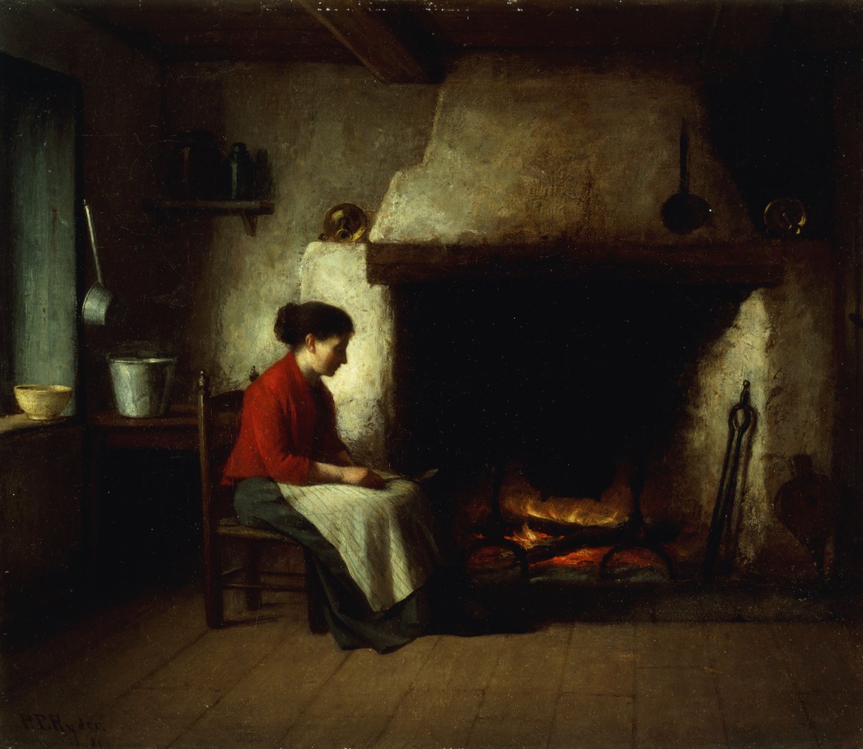 Pela lareira, 1881 de Platt Powell Ryder